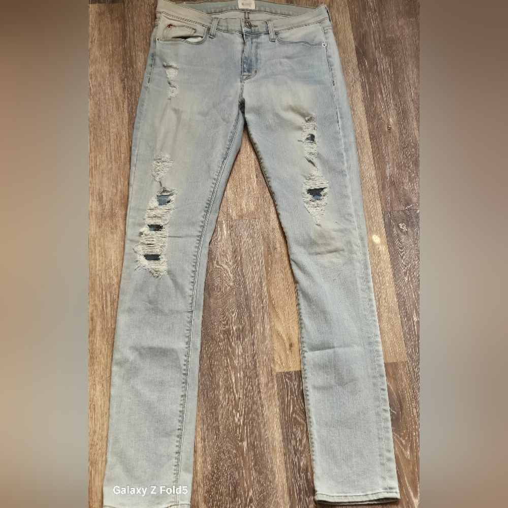 HUDSON CUSTOM SHINE MIDRISE SKINNY JEANS SIZE 27